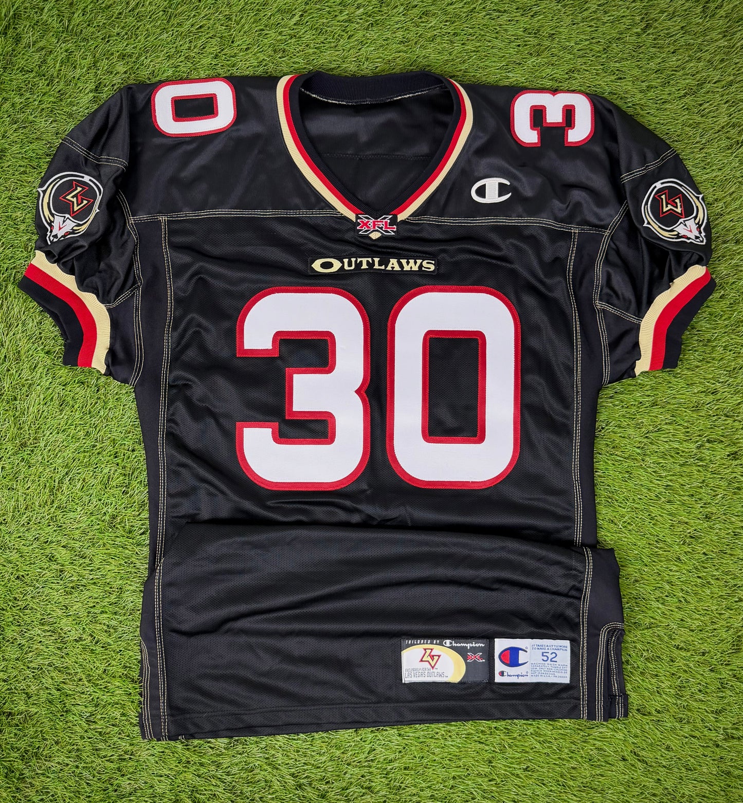 Las Vegas Outlaws Rod Smart “He Hate Me” 2001 XFL Football Jersey (52/XXL)
