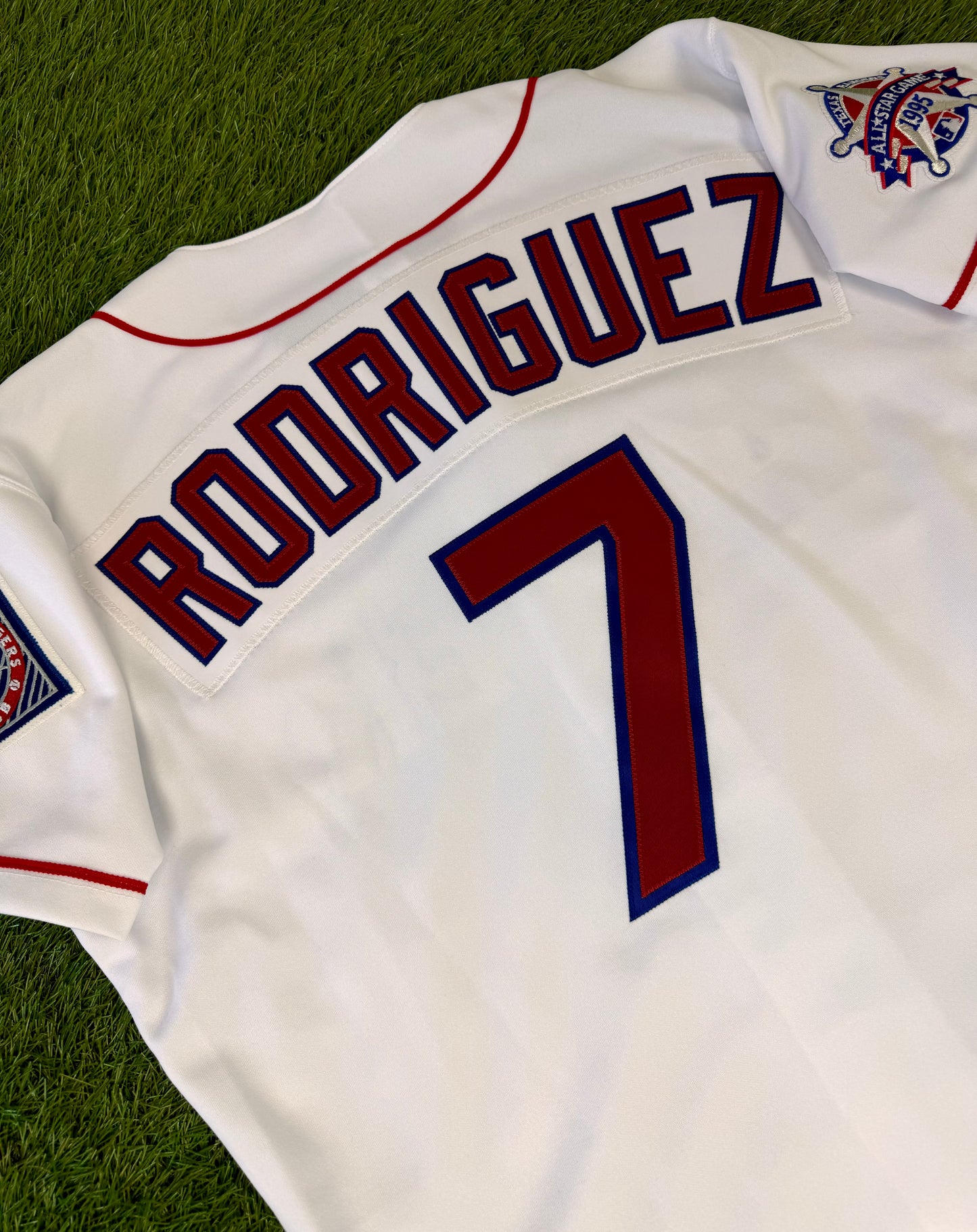 Texas Rangers Ivan Rodriguez 1995 All Star Game MLB Baseball Jersey (44/Large)