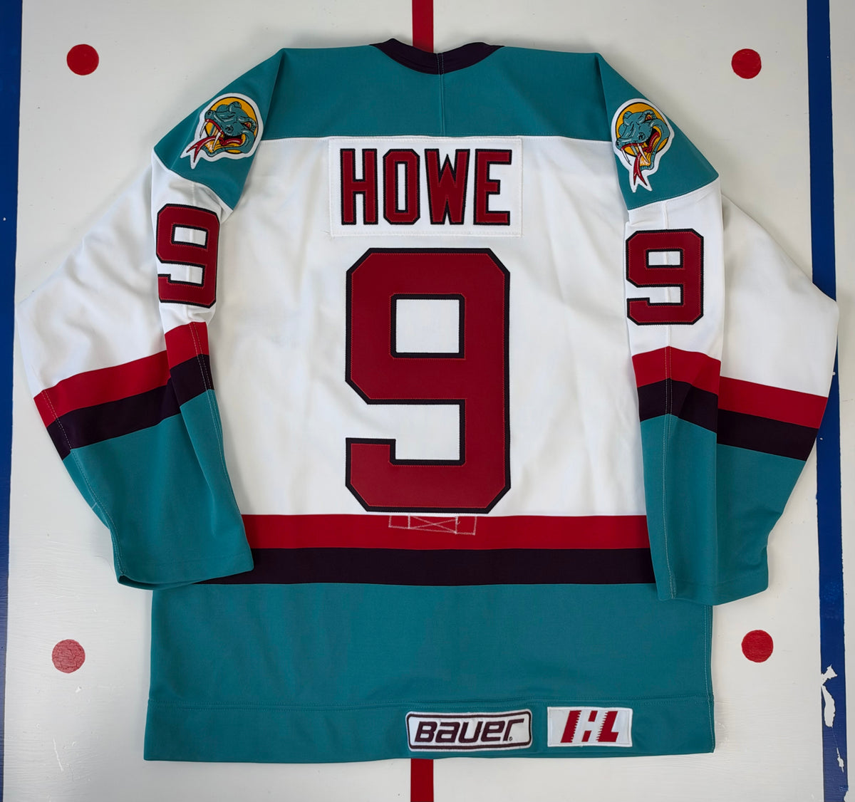 Detroit Vipers Gordie Howe 1997 IHL Hockey Jersey (48/Large)