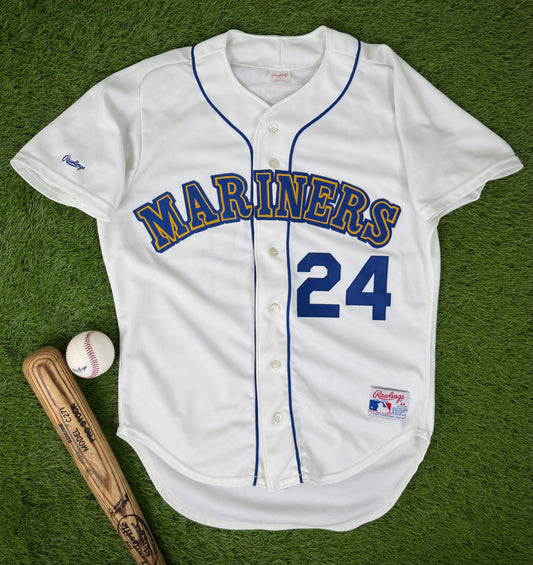 Seattle Mariners Ken Griffey Jr. 1989-1991 MLB Baseball Jersey (44/Large)