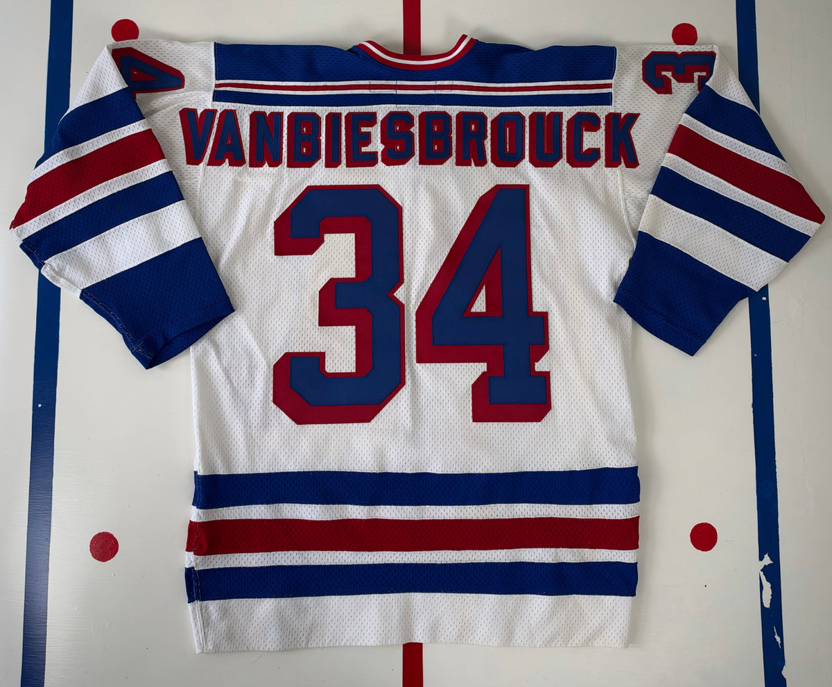 New York Rangers John Vanbiesbrouck 1981-1986 NHL Hockey Jersey (46/Medium)