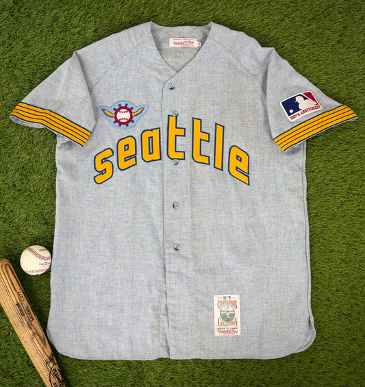 Seattle Pilots Jim Bouton 1969 MLB Baseball Jersey (XL)