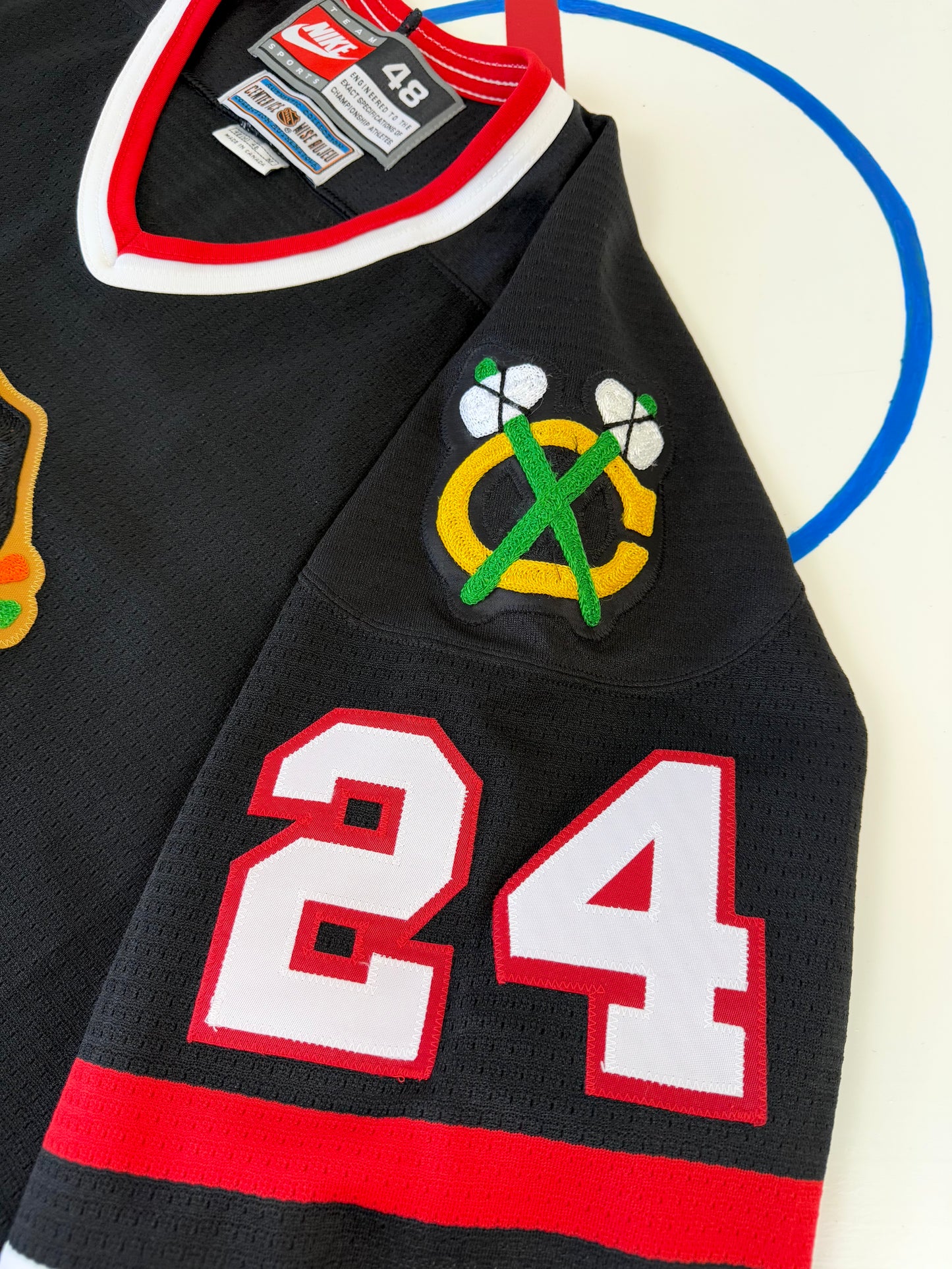 Chicago Blackhawks 1996-1999 Bob Probert NHL Hockey Jersey (48/Medium)