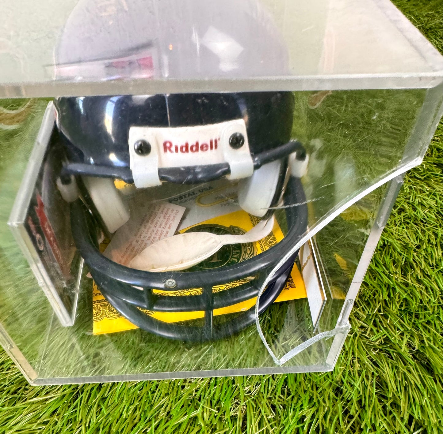 Chicago Bears Dick Butkus Signed Autographed NFL Mini Football Helmet and Card