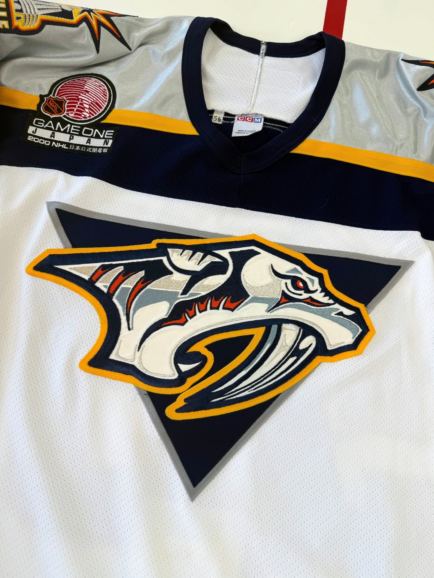 Nashville Predators Denis Arkhipov 2000 Game One Japan NHL Hockey Jersey (56/XXL)