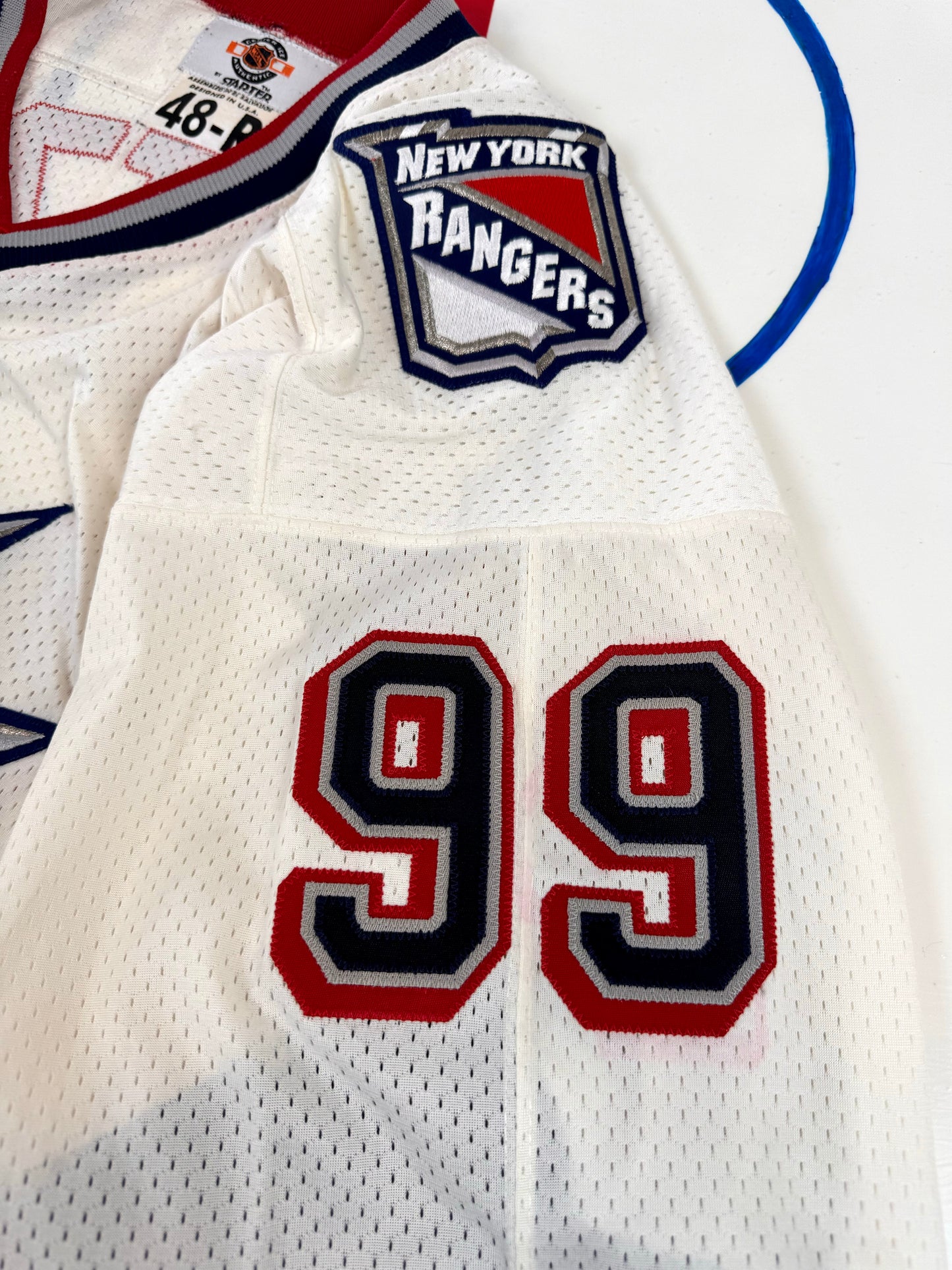 New York Rangers 1998-99 Wayne Gretzky White Lady Liberty NHL Hockey Jersey (48/Large)