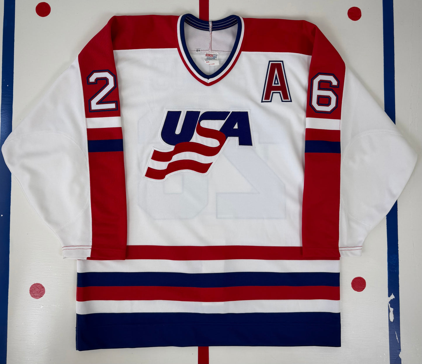 Team USA Chris Chelios 1991 Canada Cup Hockey Jersey (48/Large)