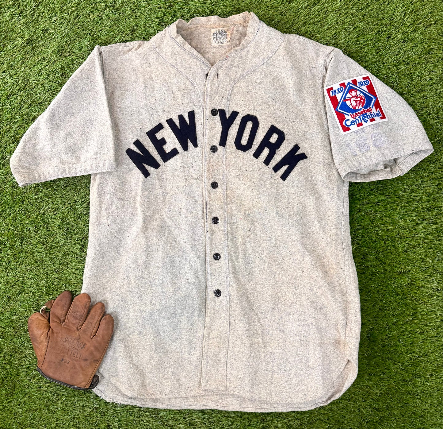 New York Yankees 1939 Lou Gehrig MLB Baseball Jersey (36/Medium)