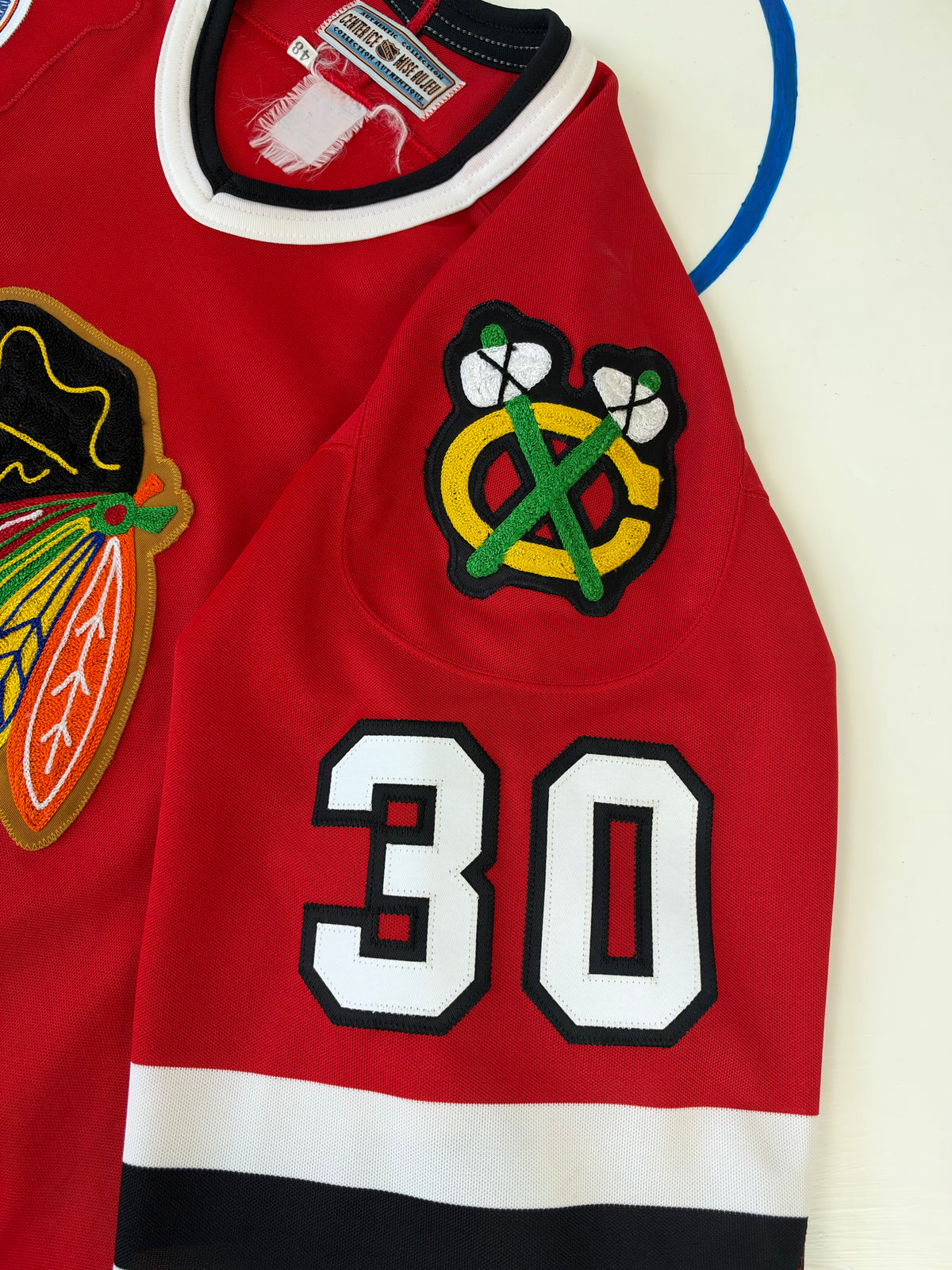 Chicago Blackhawks Ed Belfour 1992 Stanley Cup Finals NHL Hockey Jersey (48/Large)