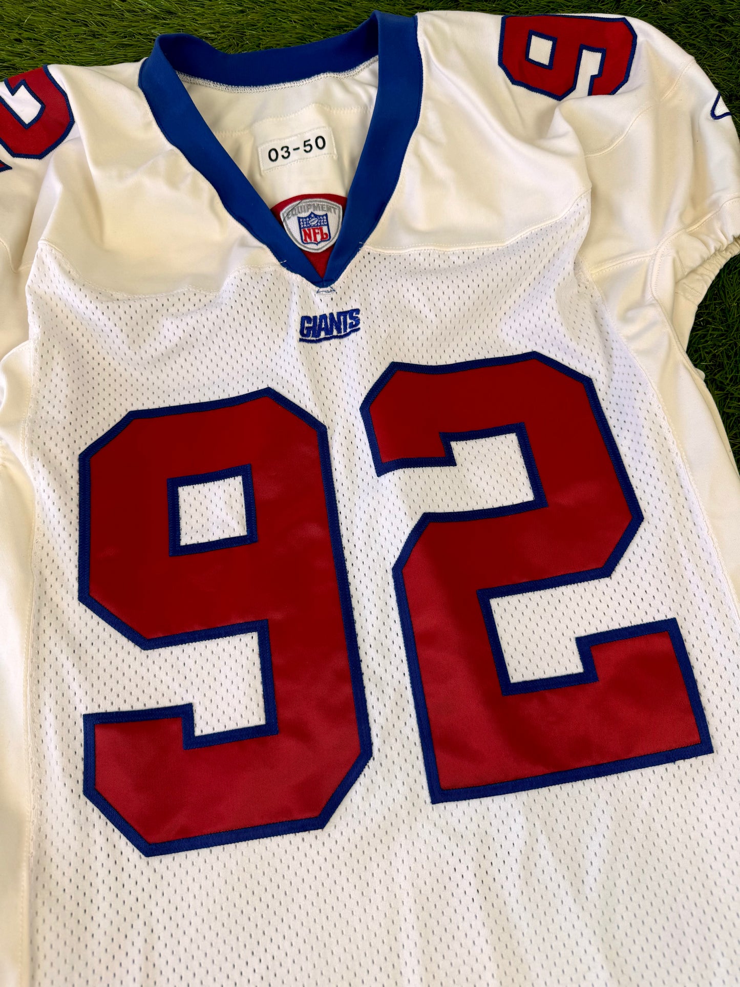 New York Giants Michael Strahan 2003 Team Issued NFL Football Jersey (50/XL)