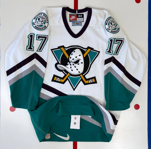 Anaheim Mighty Ducks Jari Kurri 1996-1997 Autographed NHL Hockey Jersey (44/Medium)