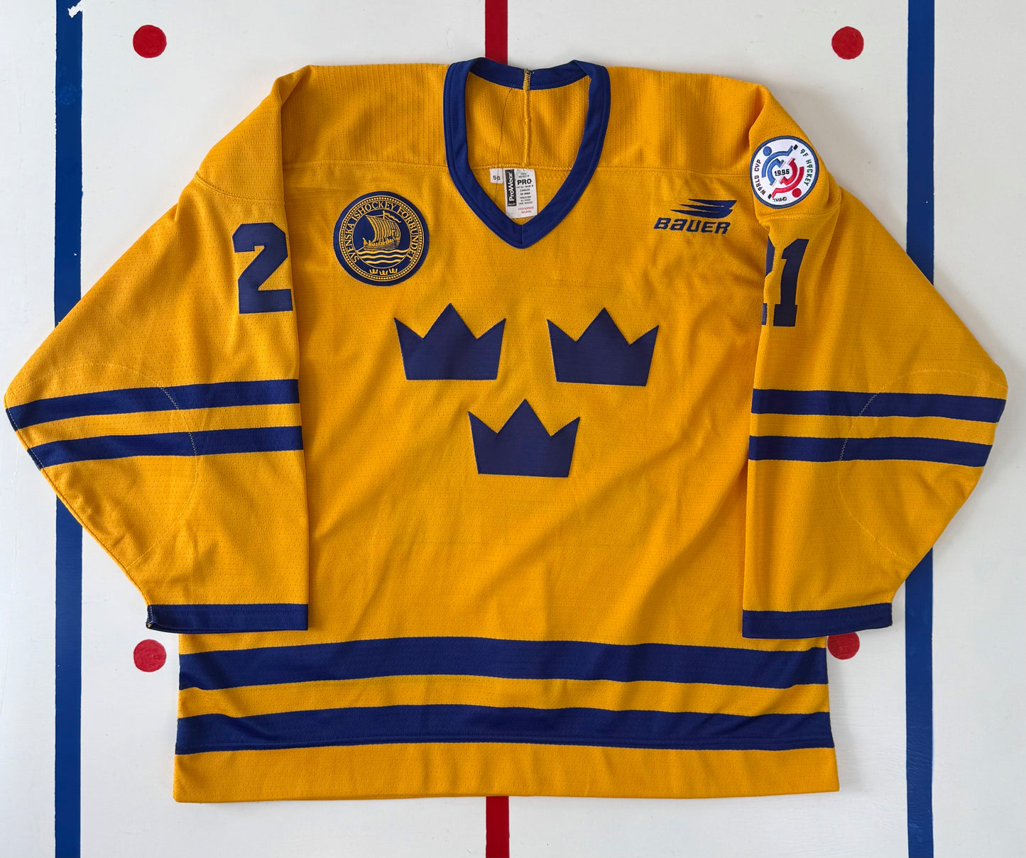 Team Sweden Peter Forsberg 1996 World Cup of Hockey Jersey (56/XXL)