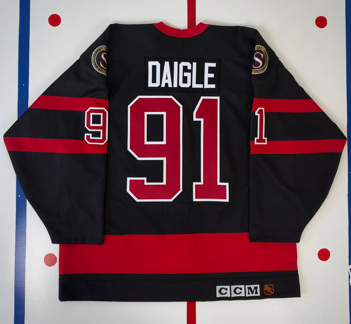 Ottawa Senators Alexandre Daigle 1993 Preseason NHL Hockey Jersey (50/XL)