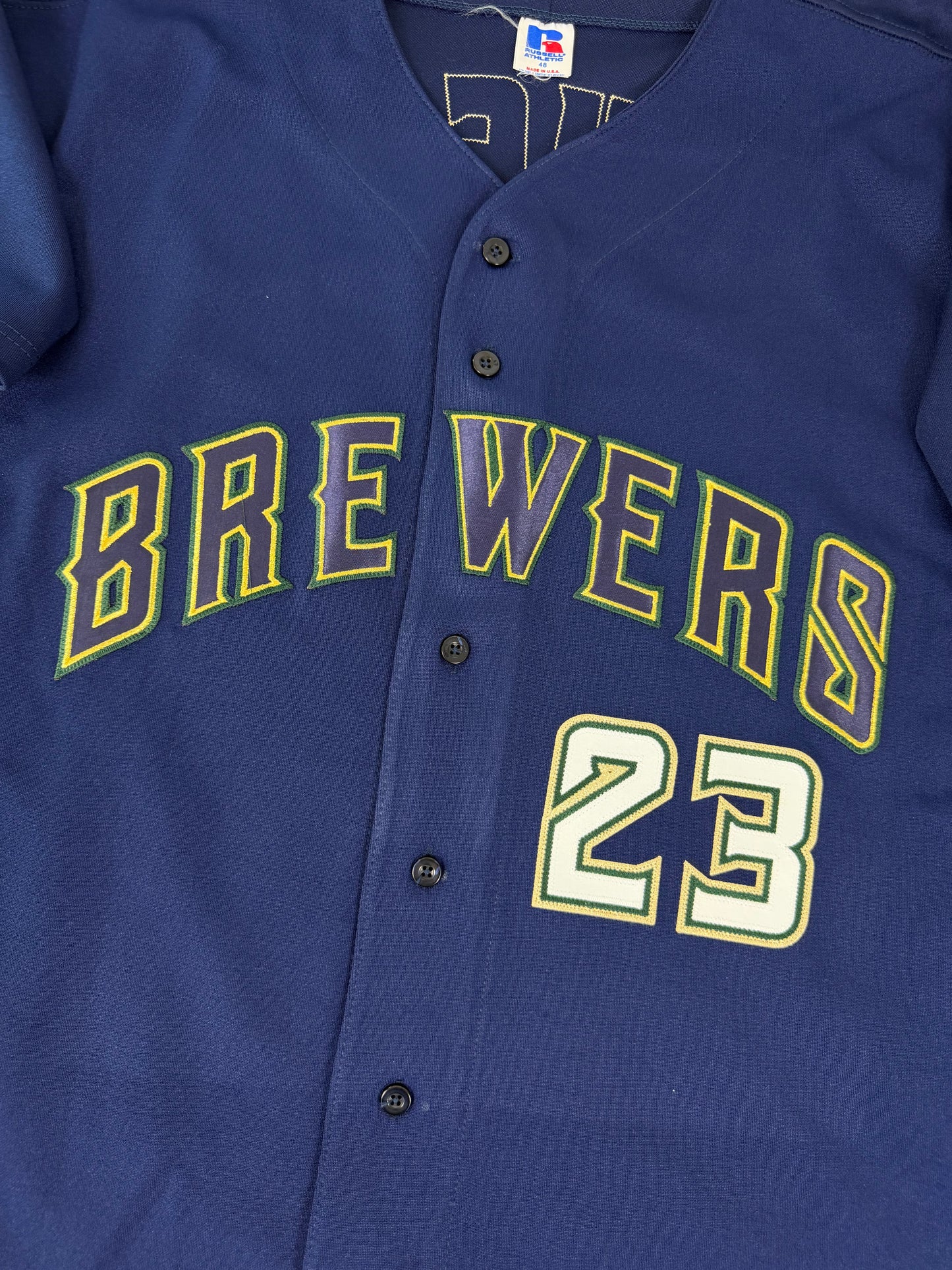 Milwaukee Brewers Greg Vaughn 1994 Prototype Alternate MLB Baseball Jersey (48/XL)