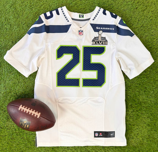 Seattle Seahawks Richard Sherman 2013 Super Bowl XLVIII NFL Football Jersey (40/Medium)