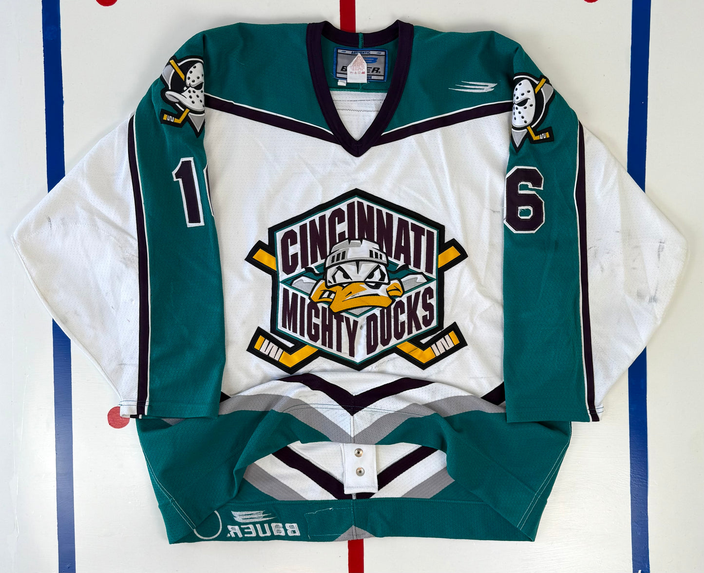 Cincinnati Mighty Ducks 1997-1998 Tim Lovell AHL Hockey Jersey (54/XXL)