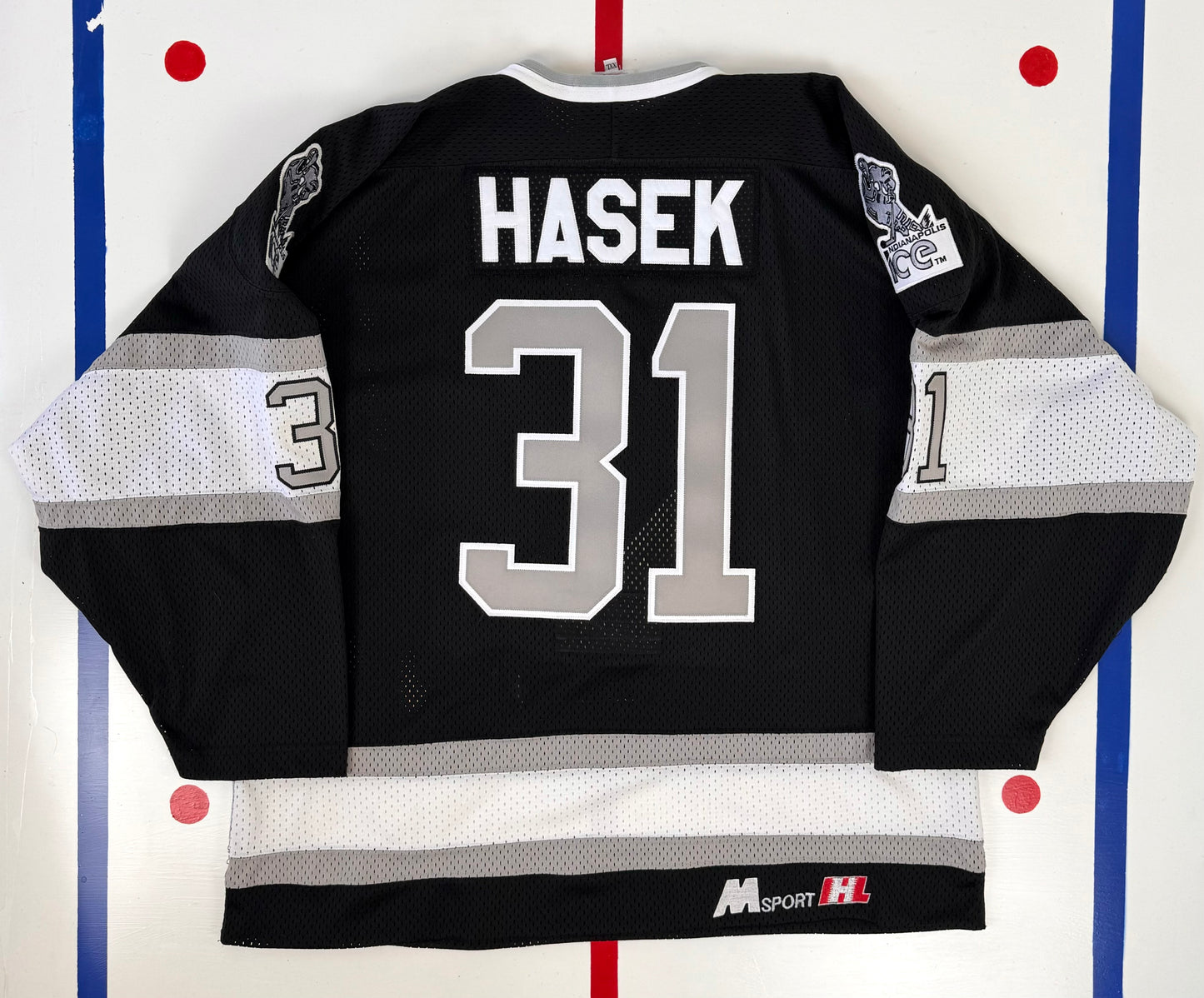 Indianapolis Ice 1990-1991 Dominik Hasek IHL Hockey Jersey (XXL)