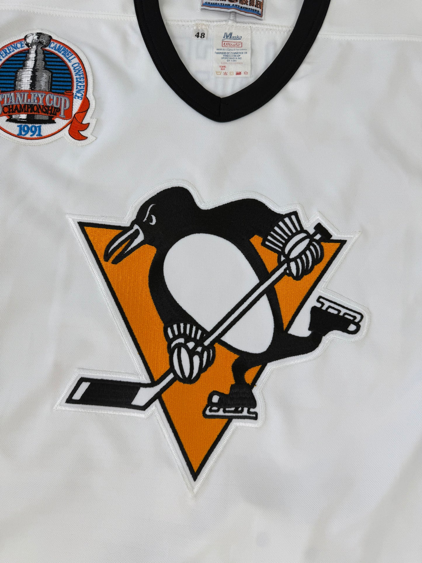 Pittsburgh Penguins Jaromir Jagr 1991 Stanley Cup Finals NHL Hockey Jersey (48/Large)