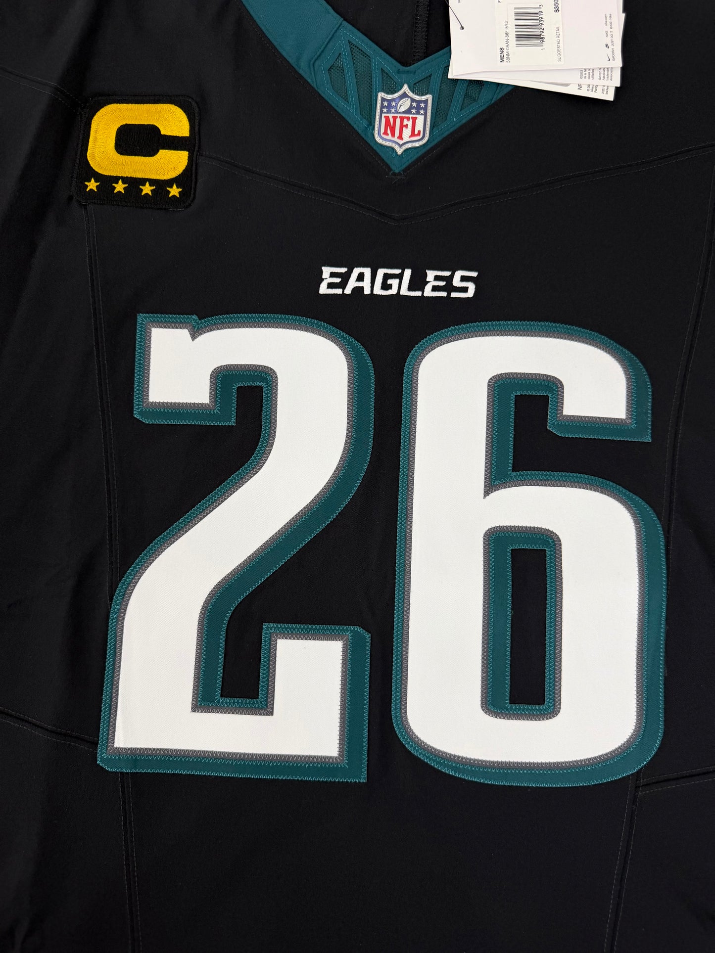 Philadelphia Eagles Saquon Barkley 2024-2025 NFL Football Jersey (48/XL)