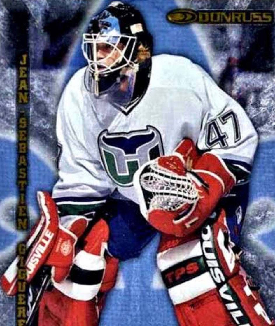 Hartford Whalers Jean-Sebastien Giguere 1996-1997 NHL Hockey Jersey (46/Medium)