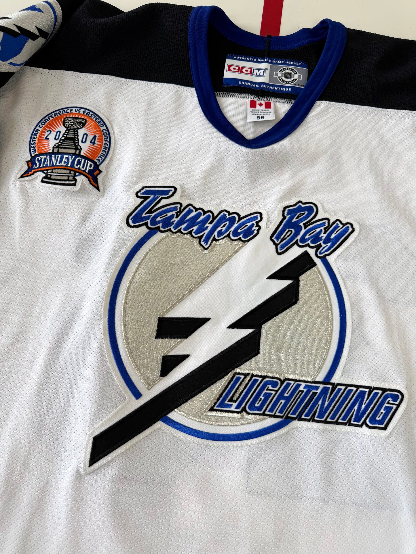 Tampa Bay Lightning Martin St. Louis 2004 Stanley Cup Finals NHL Hockey Jersey (56/XXL)