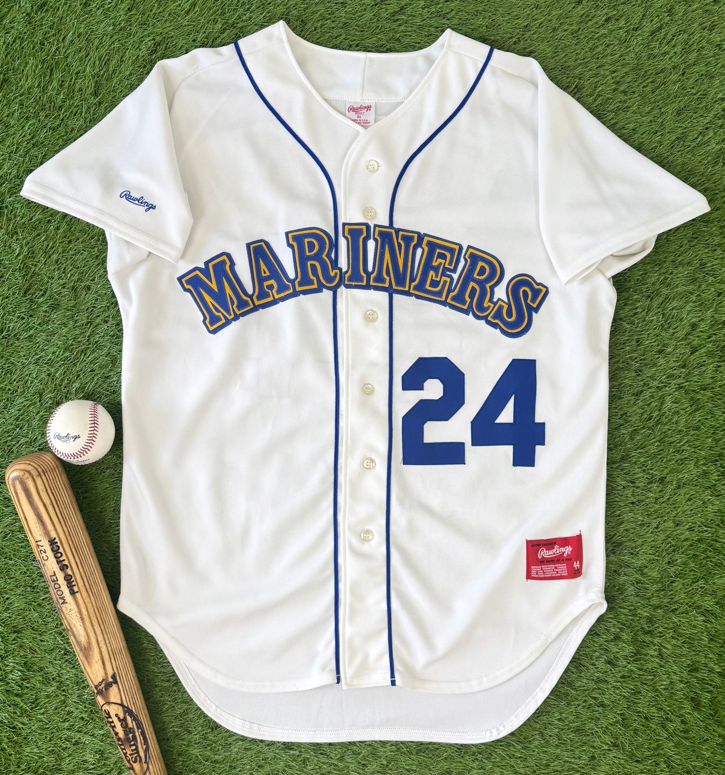 Seattle Mariners Ken Griffey Jr. 1989-1991 MLB Baseball Jersey (44/Large)