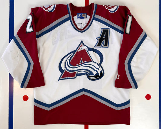 Colorado Avalanche 1997-1999 Peter Forsberg NHL Hockey Jersey (Large)