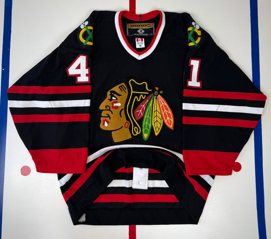 Chicago Blackhawks Jocelyn Thibault 2001-2004 Alternate NHL Hockey Jersey (46/Medium)