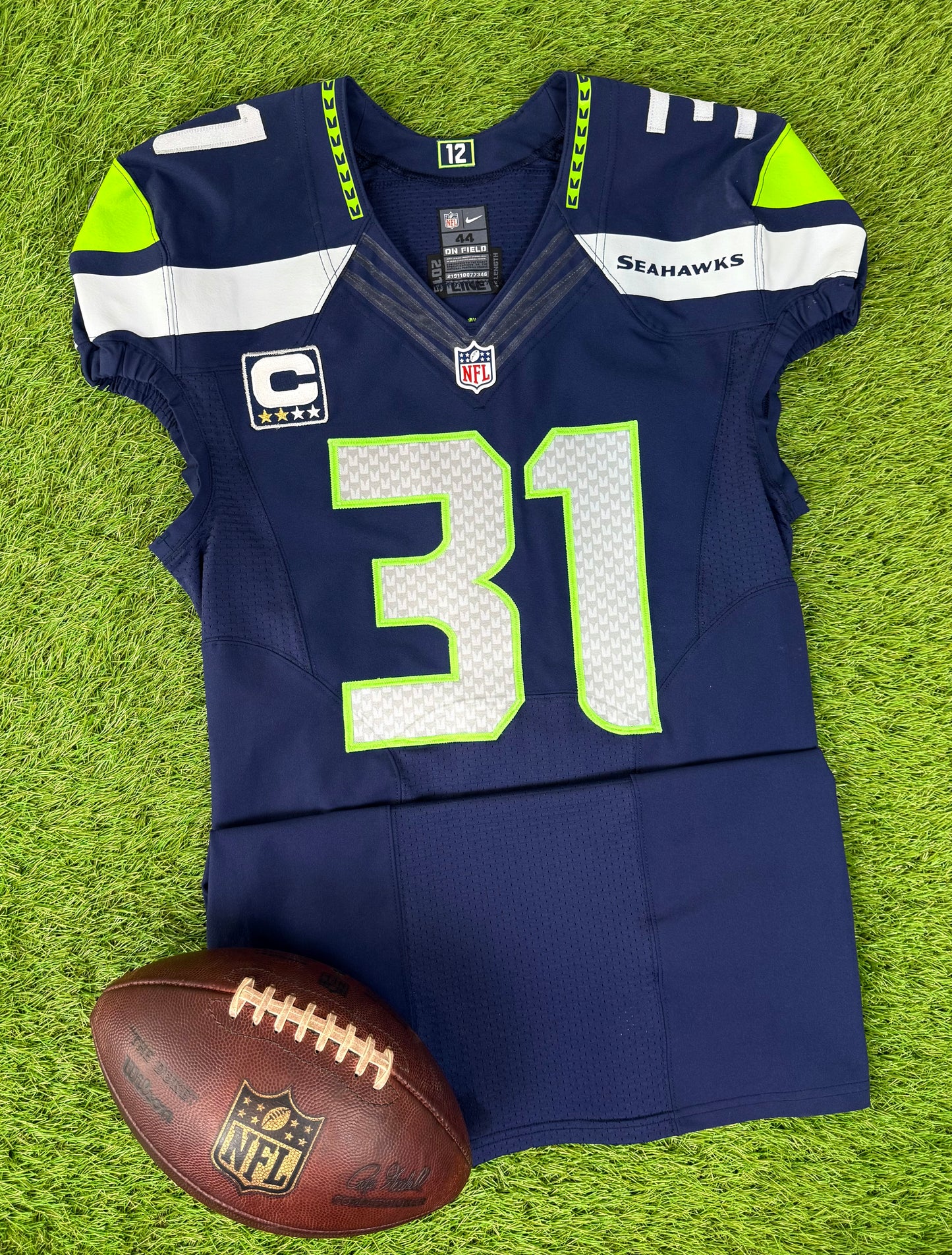 Seattle Seahawks Kam Chancellor 2016 Team Issued NFL Football Jersey (44/Large)