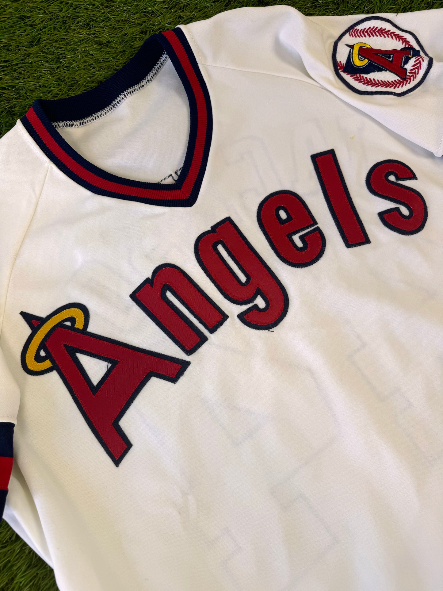 California Angels Reggie Jackson 1985 MLB Baseball Jersey (42/Large)