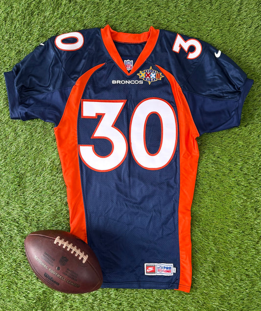 Denver Broncos Terrell Davis 1997-98 Super Bowl XXXII NFL Football Jersey (42/Medium)