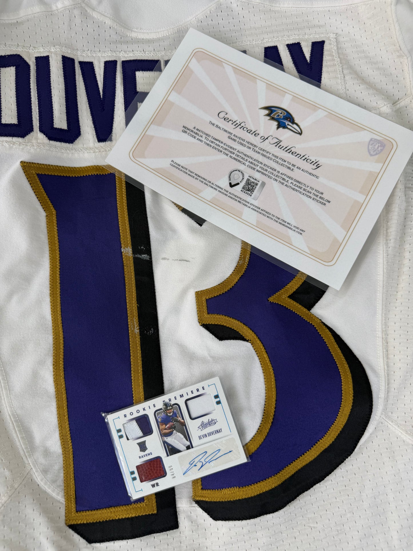 Baltimore Ravens Duvernay 2022 Game Worn Jersey