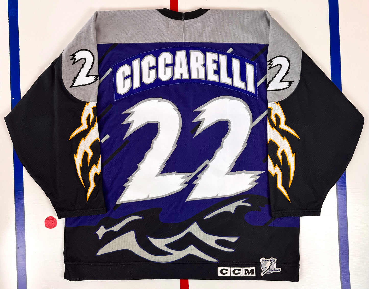 Tampa Bay Lightning 1997-1998 Dino Ciccarelli NHL Hockey Jersey (XL)