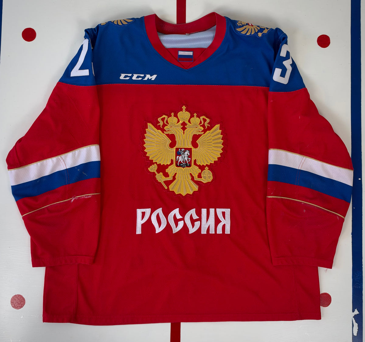 Team Russia Dmitry Zlodeyev 2021 Game Worn Hockey Jersey (48/Large)