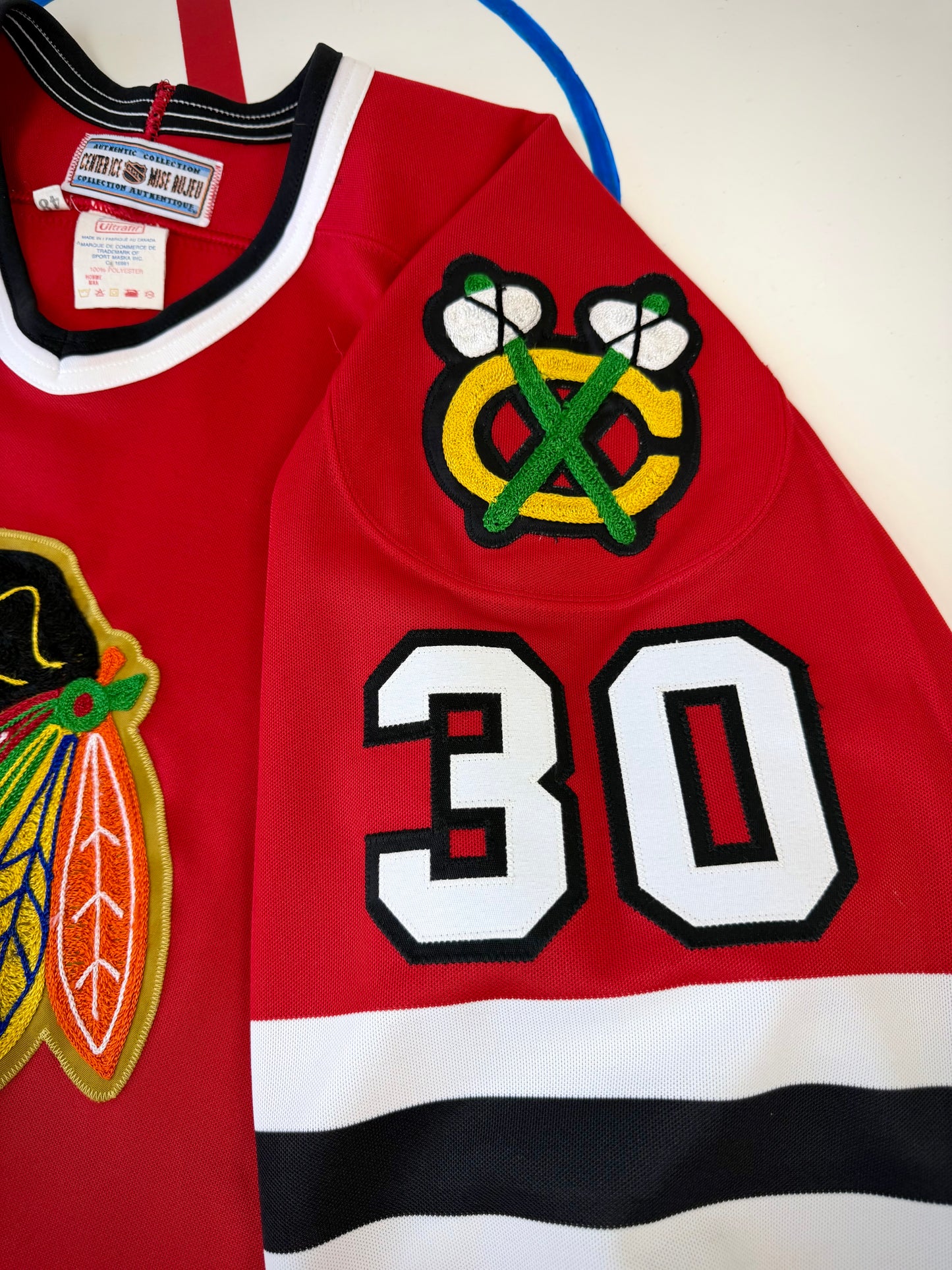 Chicago Blackhawks Ed Belfour 1992 Stanley Cup Finals NHL Hockey Jersey (48/Large)