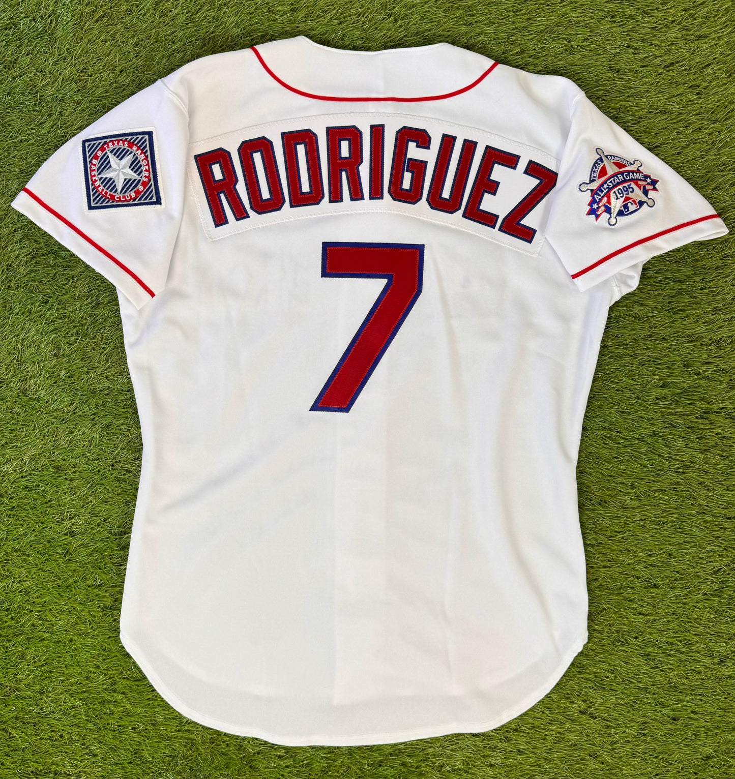 Texas Rangers Ivan Rodriguez 1995 All Star Game MLB Baseball Jersey (44/Large)