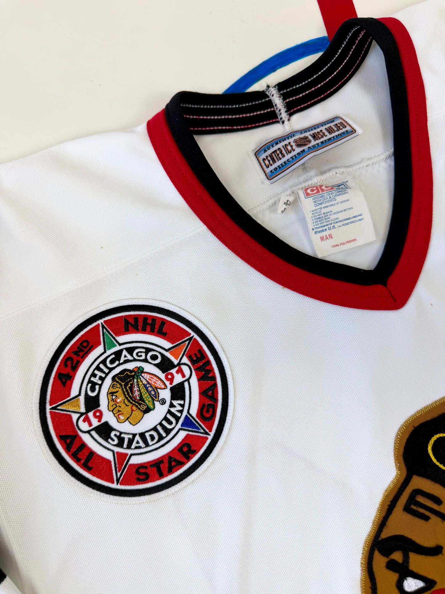 Chicago Blackhawks Dominik Hasek 1990-1991 NHL Hockey Jersey (44/Medium)