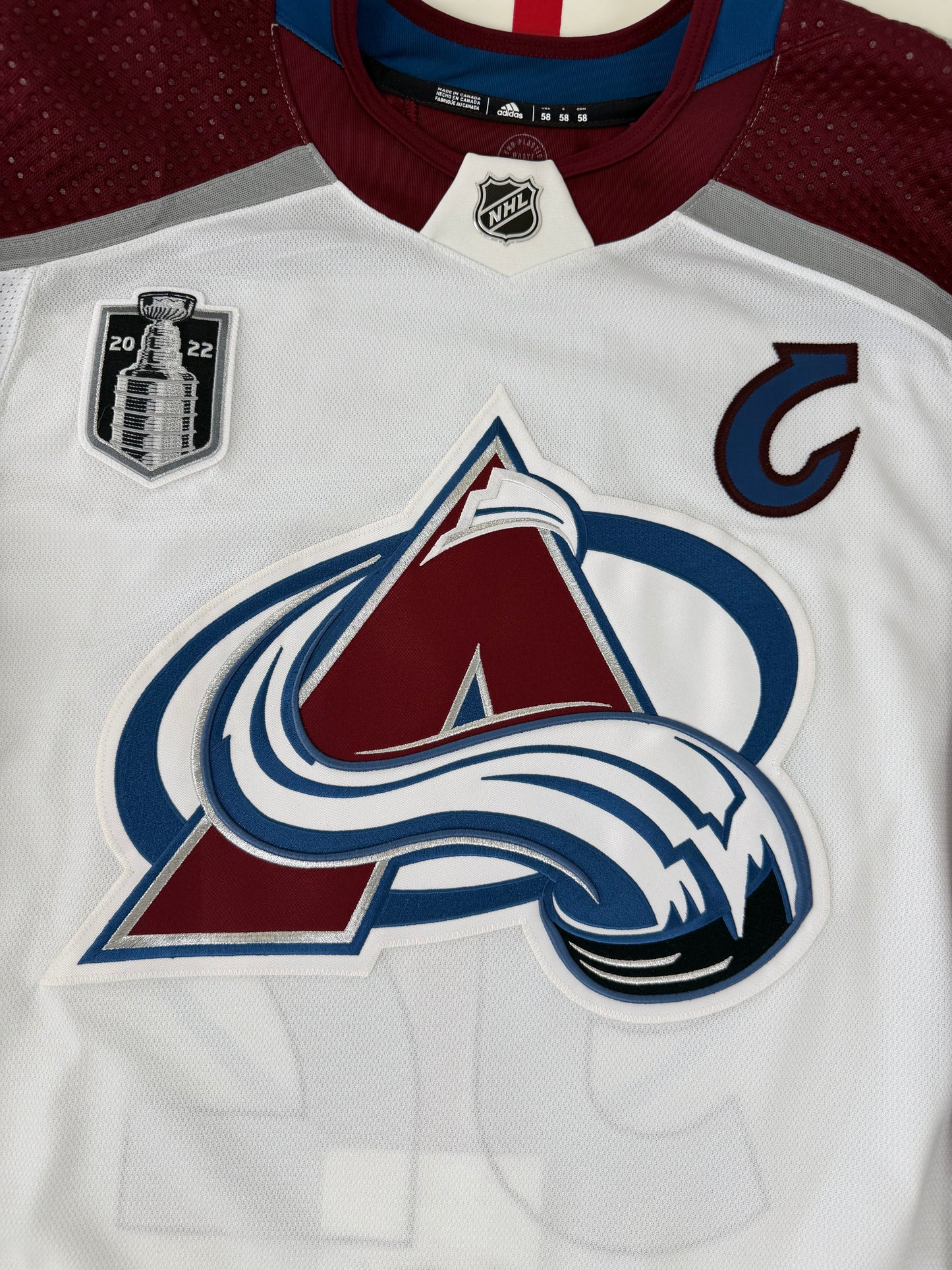Colorado Avalanche Gabriel Landeskog 2022 Stanley Cup Finals NHL Hockey Jersey (58/XXXL)