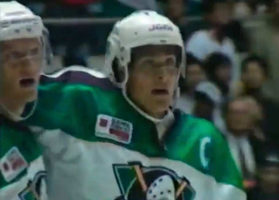 Anaheim Mighty Ducks Teemu Selanne 1997 Japan Game One NHL Hockey Jersey (48/Medium)