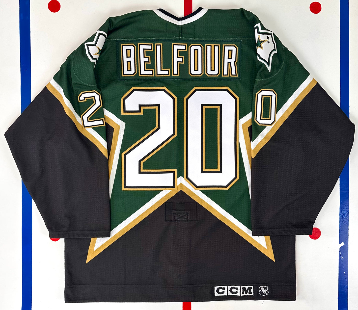 Dallas Stars Ed Belfour 2000 Stanley Cup Finals NHL Hockey Jersey (52/XL)