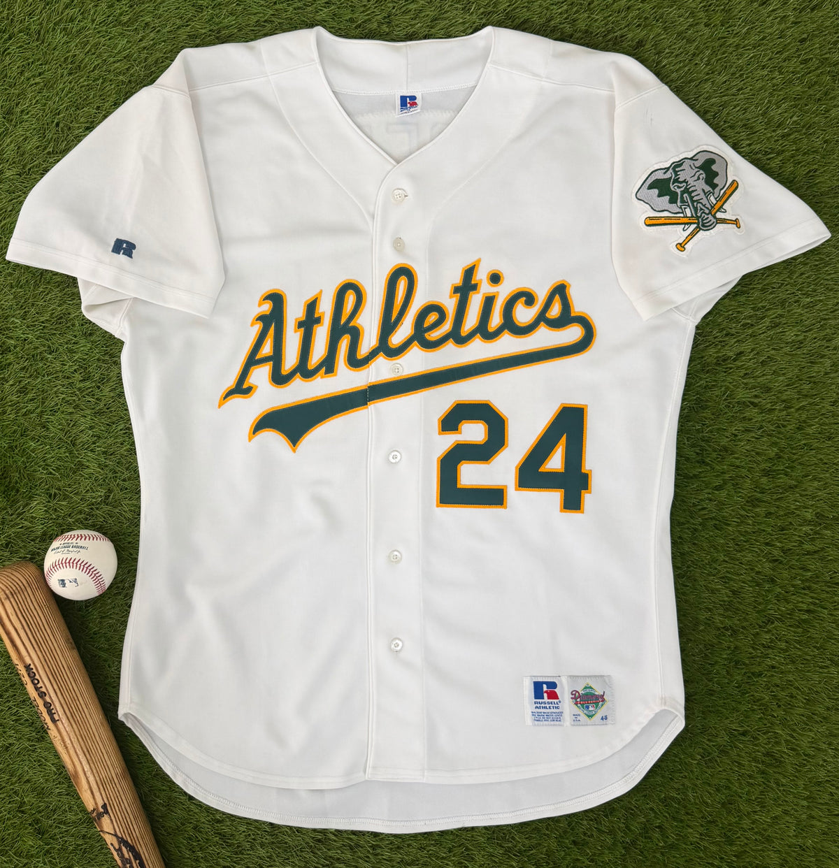 Oakland Athletics Rickey Henderson 1993 MLB Baseball Jersey (48/XL)