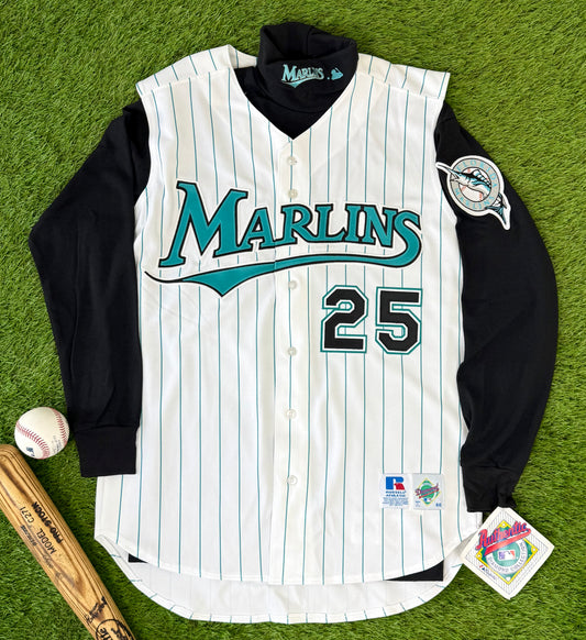 Florida Marlins 2000 Derrick Lee MLB Baseball Jersey (46/Large)