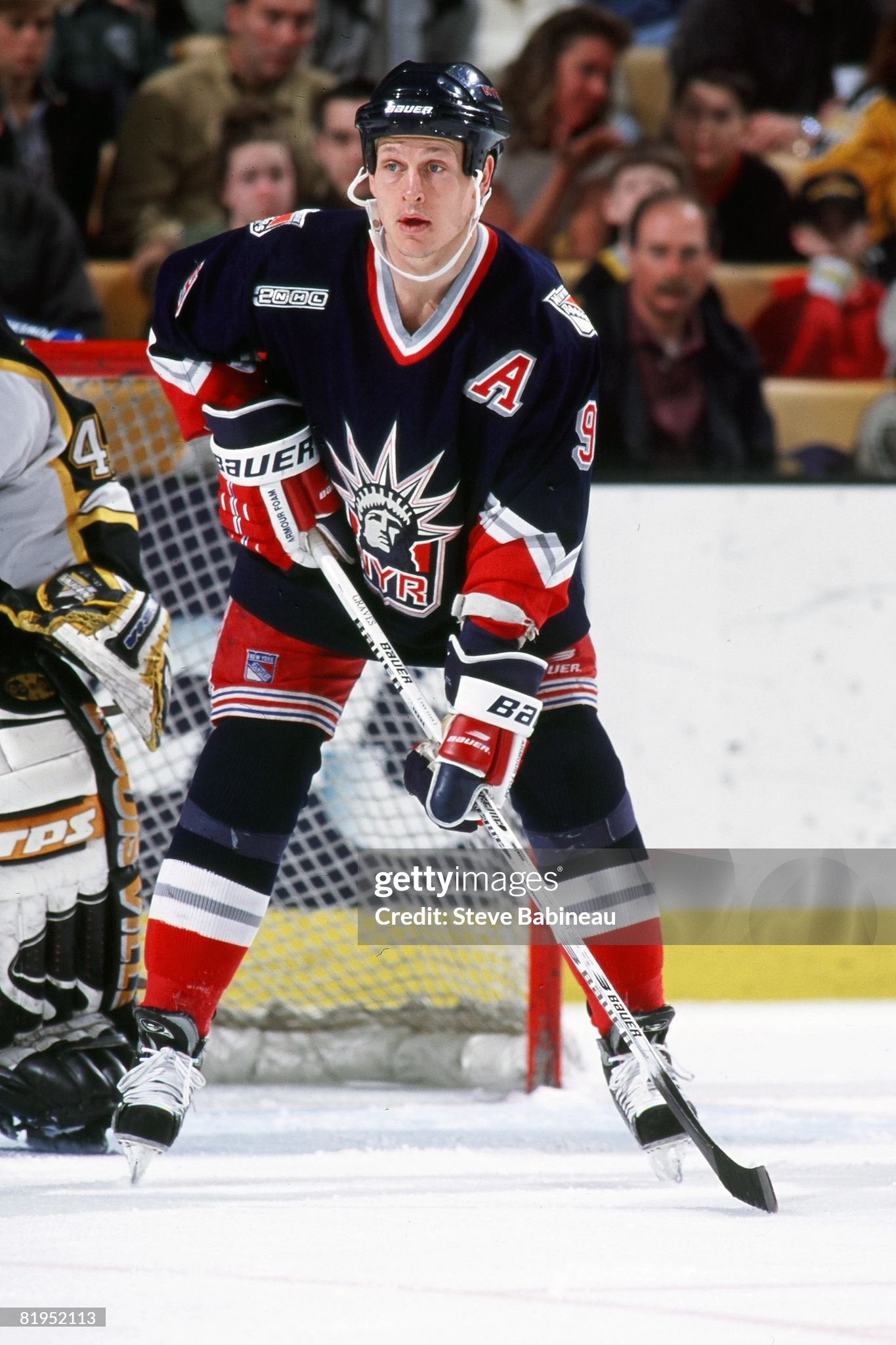 New York Rangers Adam Graves 1999-2000 Alternate Lady Liberty NHL Hockey Jersey (56/XXL)