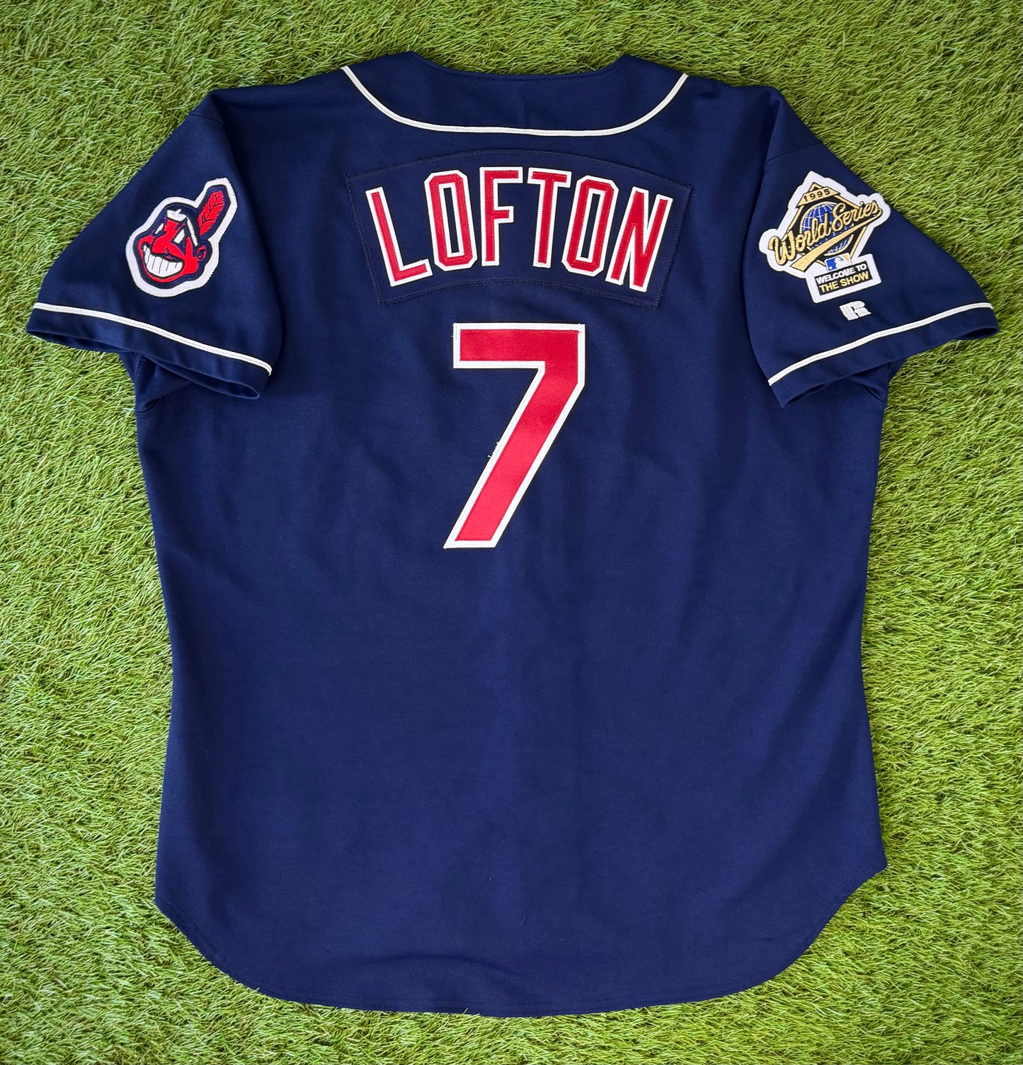 Cleveland Indians Kenny Lofton 1995 World Series MLB Baseball Jersey (52/XXL)