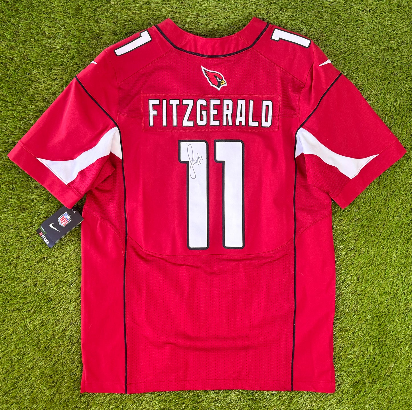 Arizona Cardinals 2012-2016 Larry Fitzgerald Signed NFL Football Jersey (44/Large)