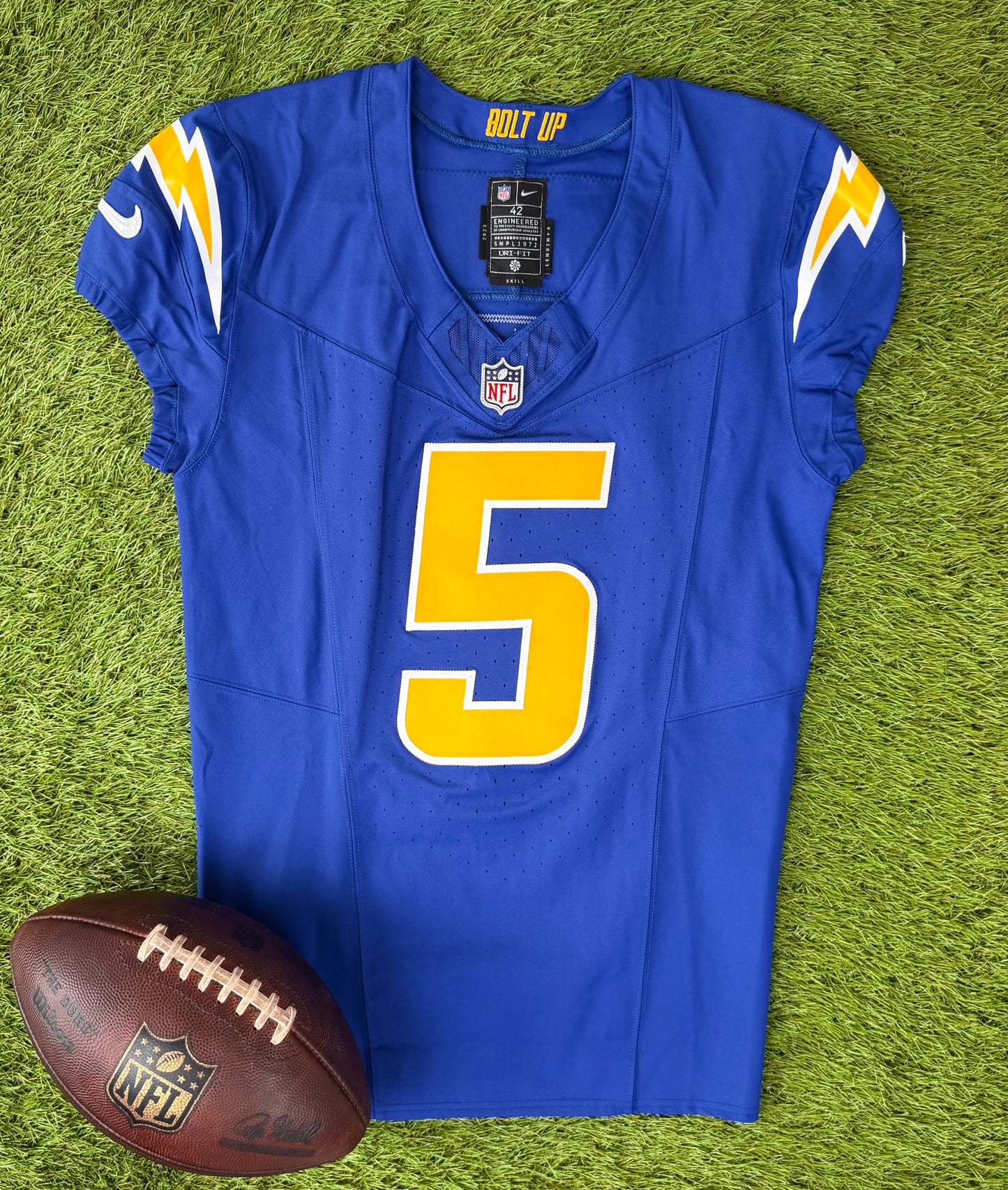Los Angeles Chargers Josh Palmer 2023 Game Issued Alternate NFL Football Jersey (42/Medium)
