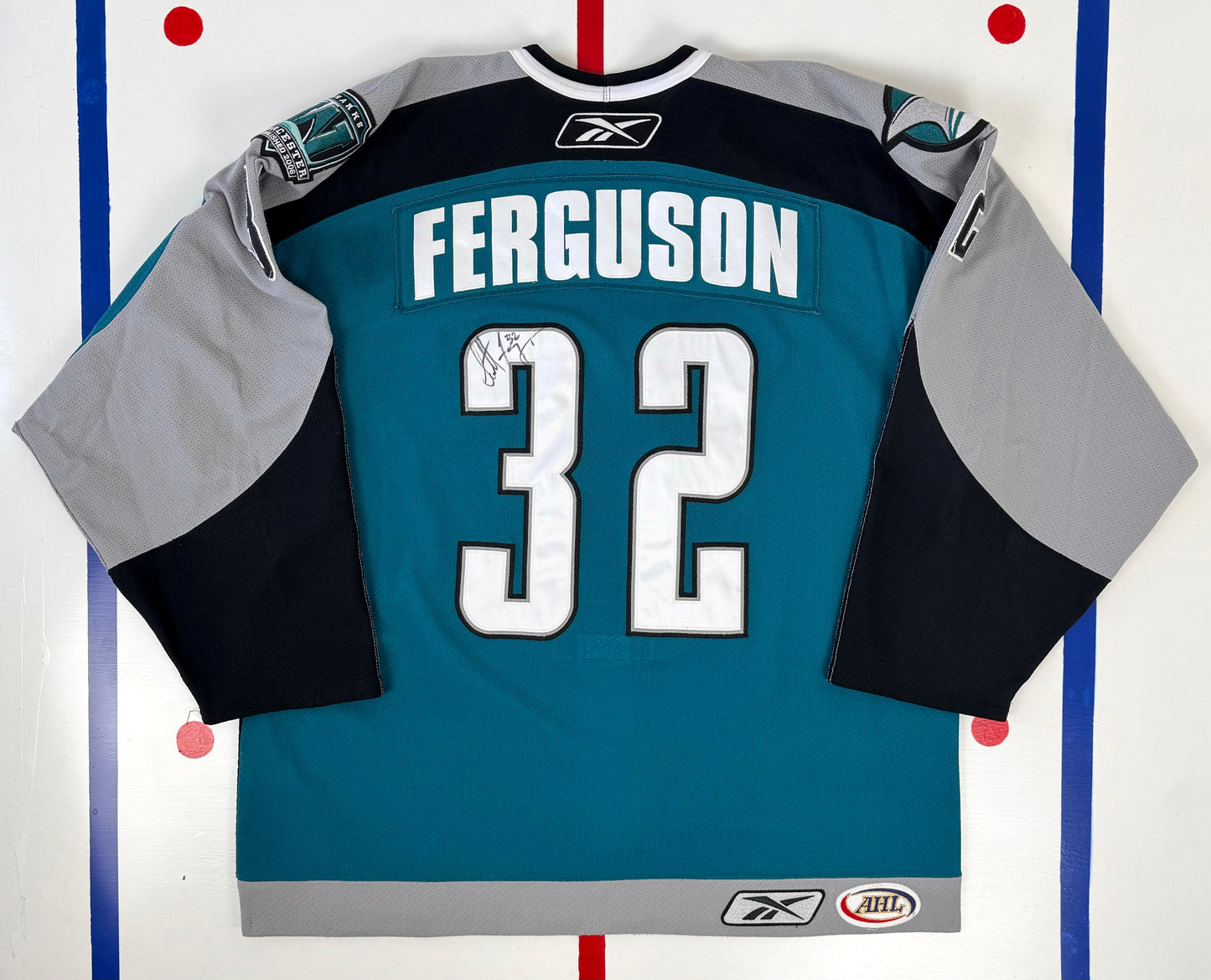 Worcester Sharks 2006-2007 Scott Ferguson Game Worn AHL Hockey Jersey (54/XL)