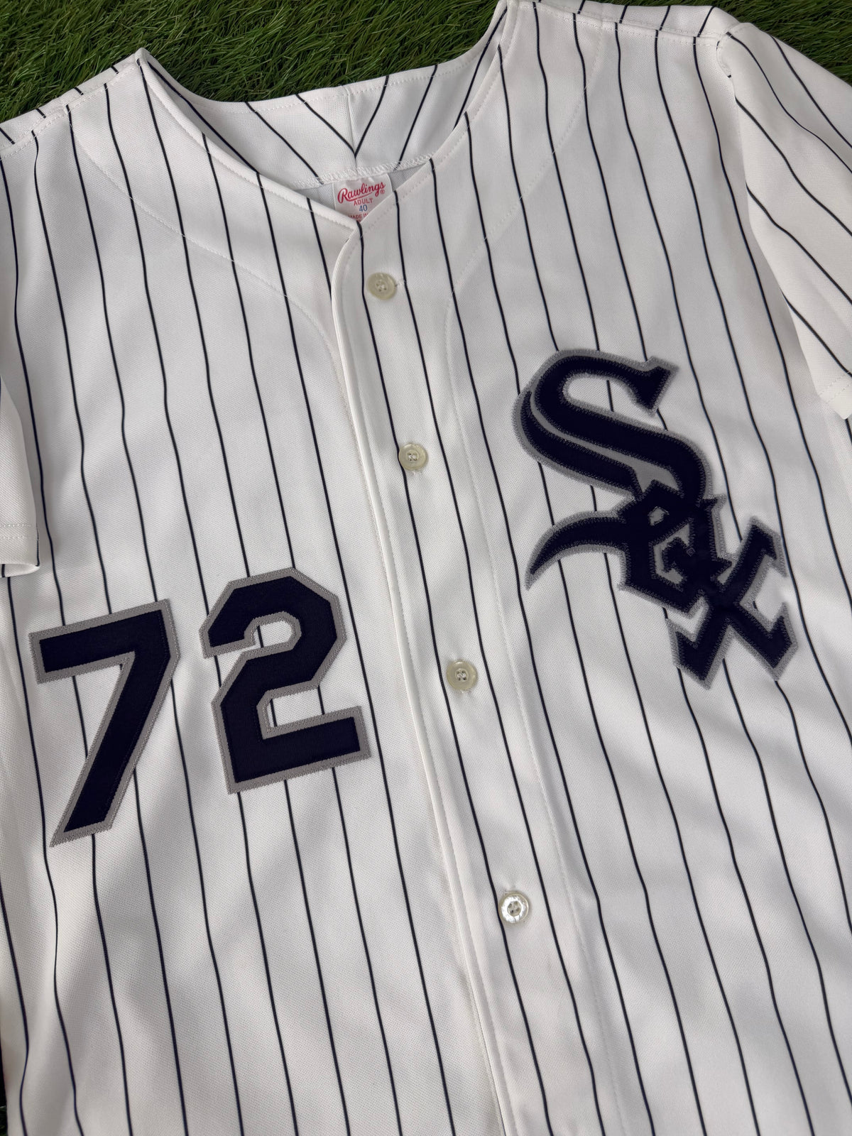 Chicago White Sox Carlton Fisk 1990 Home Alternate MLB Baseball Jersey (40/Medium)