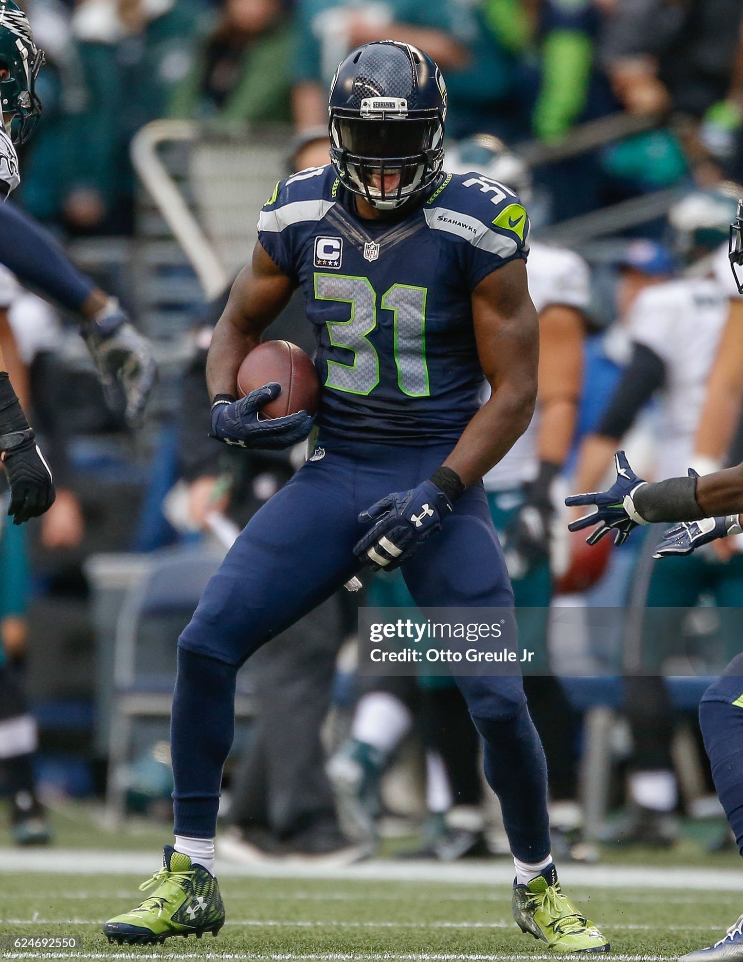 Seattle Seahawks Kam Chancellor 2016 Team Issued NFL Football Jersey (44/Large)