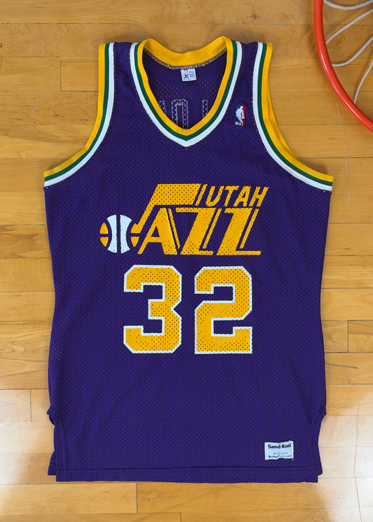 Utah Jazz Karl Malone 1985-1988 NBA Basketball Jersey (42/Large)